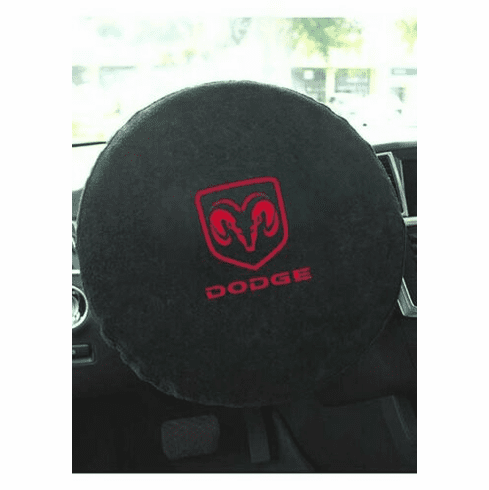 Seat Armour Steering Wheel Cover w/ Dodge Ram Logo - Black