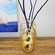 AMARYLLIS 15" Brush Gilded Vase