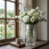 AMARYLLIS 15" Marble Gilded Vase