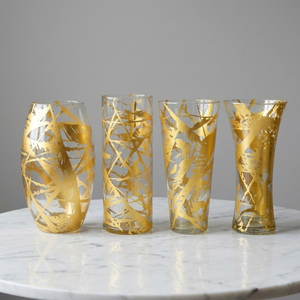 Brush Gilded Vases