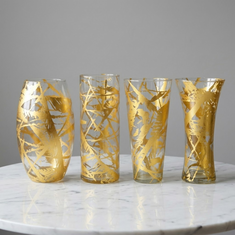 Brush Gilded Vases