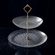 Cabana Glass Tiered Plate