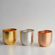 GILT Set/3 Gilded Glass Oval Vases