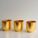 GILT Set/3 Gilded Glass Oval Vases