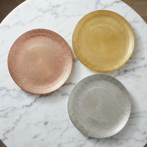 HELIOS Gilded Glass Dinner Plate