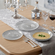 HELIOS Gilded Glass Dinner Plate Set