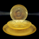HELIOS Gilded Glass Dinner Plate Set