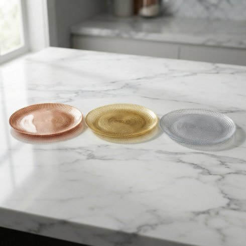 HELIOS Gilded Glass Salad Plate
