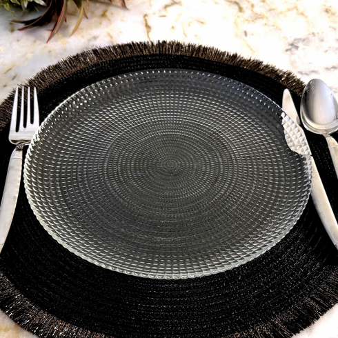 HELIOS Glass Dinner Plate