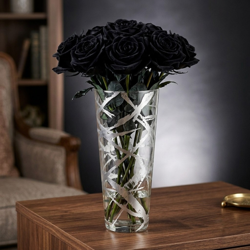 IRIS 12" Brush Gilded Vase