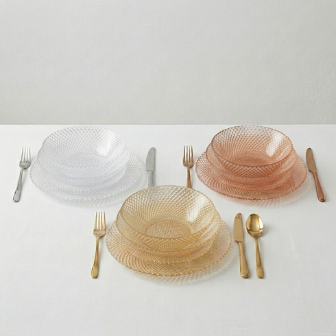 Marquis Gilded Glass 16 pcs. Dinnerware Set