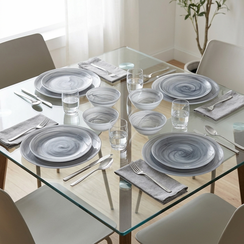 NUAGE 12PC Dinnerware Set Graphite