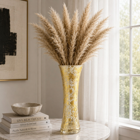 PATTY 20" Marble Gilded Vase