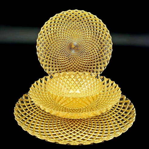 PAVO Gilded Glass Dinnerware Set