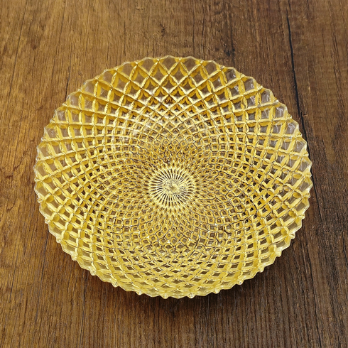PAVO Gilded Glass Soup Plate