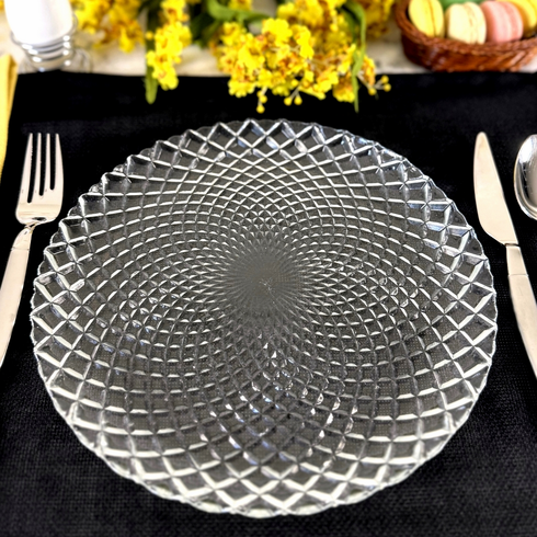 PAVO Glass Dinner Plate