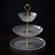 Pavo Glass Tiered Plate