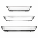 PRIMA Set/3 Rectangular Glass Oven Dish