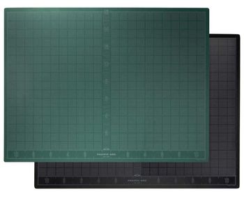 18x24 Self Healing Cutting Mat Green Black Grid Front & Back