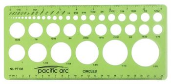 Small Circle Master Template 40 Circles 1/32" to 1 5/8" Size