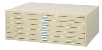 43x32 Sand 5 Drawer Safco Flat File 
