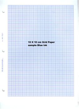 461523 10 X 10cm Blue Grid K&E Vellum Tracing Graph Paper 5th Line Accented 10th Heavy 8 1/2" X 11" Pkg 100