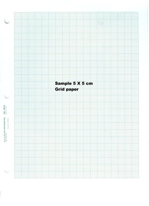 461610 K&E 5x5 cm Green Grid Graph Paper Size 8 1/2 x 11