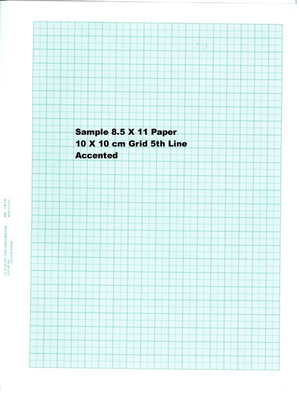 471510 K&E 10 X 10cm Green Grid Graph Paper Size 11" X 16 1/2"
