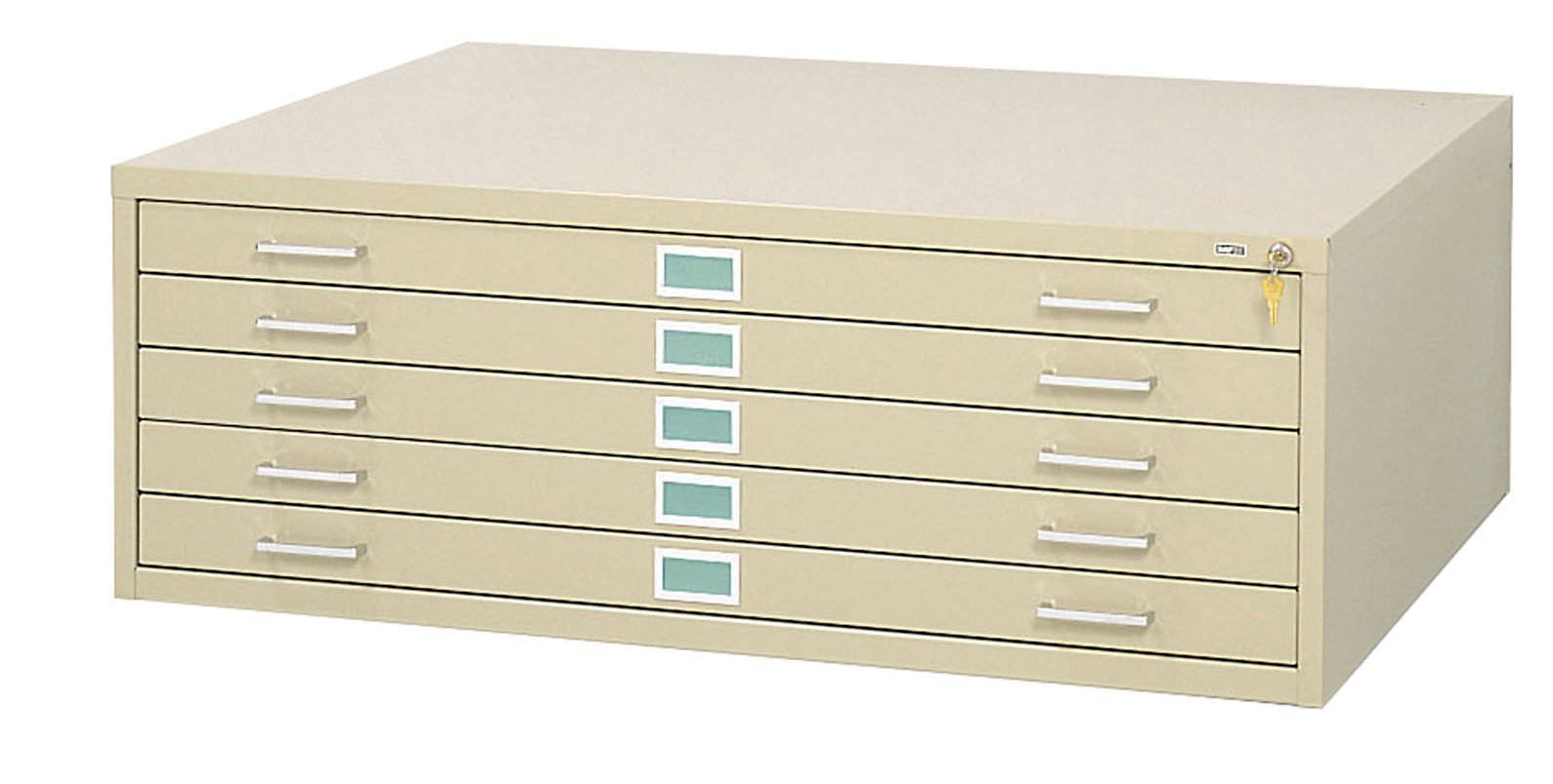 Sand 5 Drawer Safco Flat File 50x38x2"H Inside Dimension