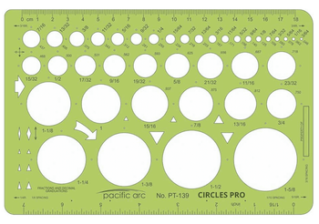 Circle Template 55 Circles 3/64" - 1 5/8"