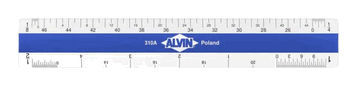 6" 310A Architects Scale Ruler 1/8", 1/4", 1/2", 1", 1 1/2", 3" to foot 4 Bevel Scale