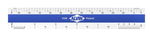 6" 310A Architects Scale Ruler 1/8", 1/4", 1/2", 1", 1 1/2", 3" to foot 4 Bevel Scale