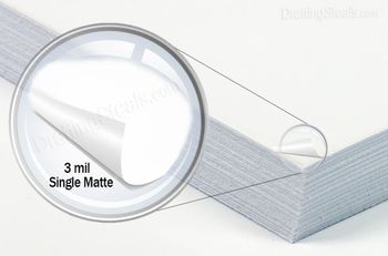 8 1/2" x 11 3 Mil Single Matte Drafting Film 100 Sheets