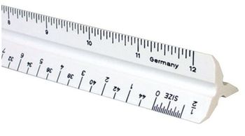 Alvin 12" 120PC Plastic Combination Scale Graduated Architects, Engineers & Metric