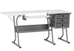 Eclipse Ultra Sewing Table in White/Gray
