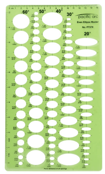 Even Ellipse Template Master 79 Ellipses 1/4" to 1 1/2"