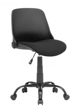 Folding Back Task Chair in Black
