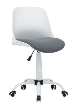 Folding Back Task Chair in Gray/White