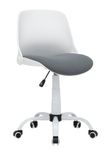 Folding Back Task Chair in Gray/White