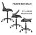 Folding Back Task Chair in Black