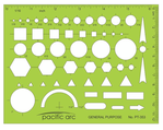 General Purpose Template Small Shapes & Ruler