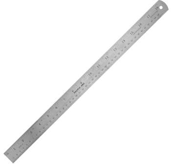Stainless Steel Inch/Metric Conversion Ruler 18"