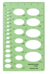 Isometric Ellipses Template 27 Ellipses 1/8 - 2" Size