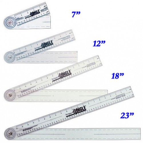 True Angle 360° Adjustable Protractor Arms Precisely Measure Angles