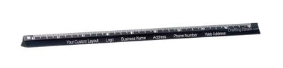 6" Black Mini Engineers Scale & Clip Custom Imprint Promotional Product