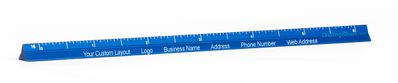 6" Blue Mini Architects Scale Custom Imprint Promotional Product