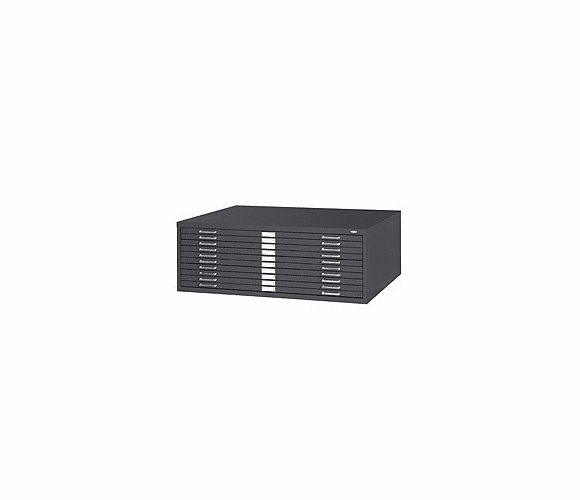 10-Drawer Steel Flat File for 30" x 42" Documents 4986 By Safco