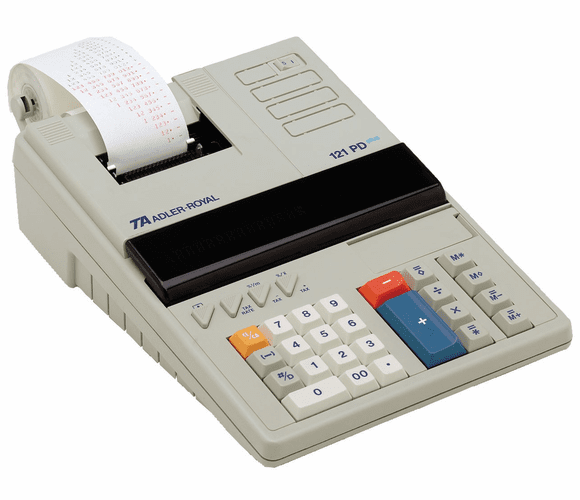 121 PD Plus Printing Calculator By TA Adler Royal