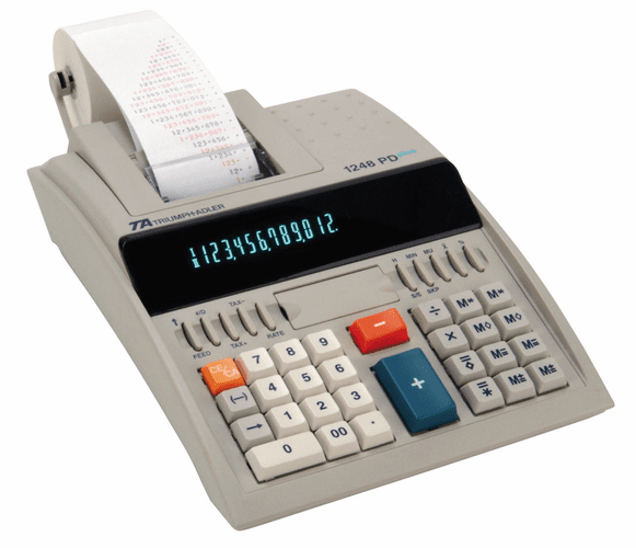 1248PD Desktop Printing Calculator By TA Adler Royal