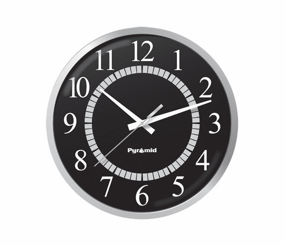 13" Contemporary Black #9A13HE By Pyramid Time Systems